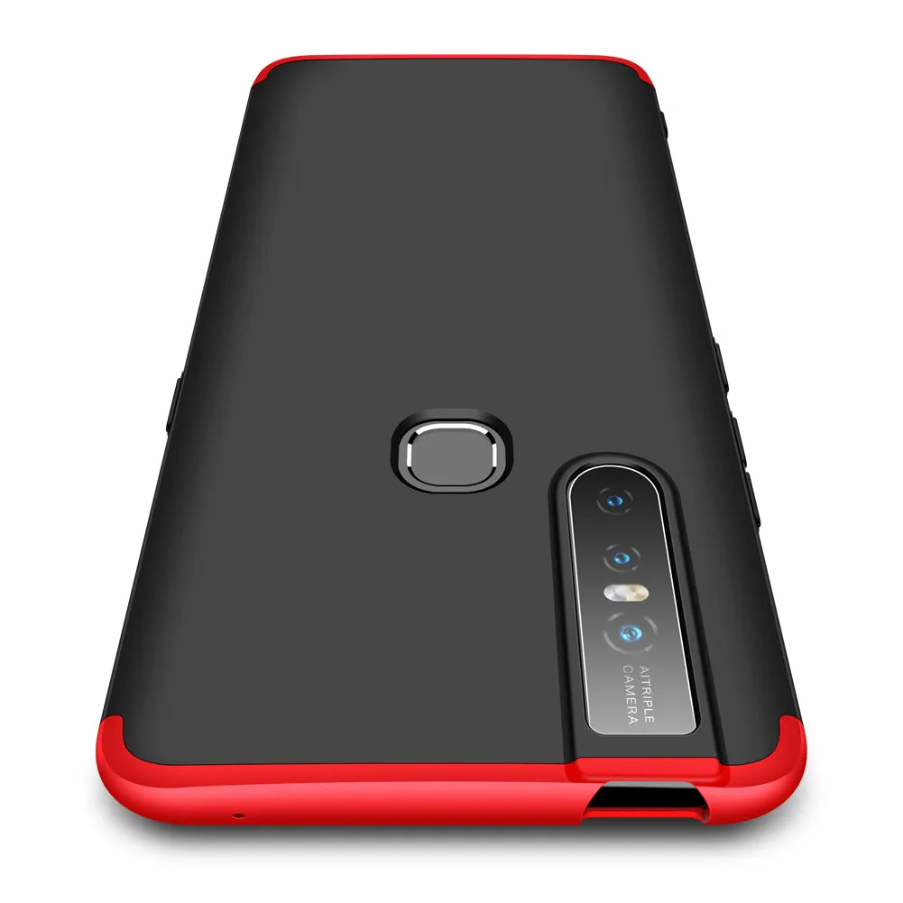 For VIVO S1/V15 Ultra Slim PC Back Cover Non-slip Shockproof 360 Degree Full Protective Case Blue black blue