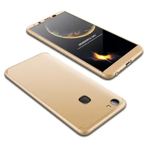 For VIVO V7 plus/Y75S/Y79 3 in 1 360 Degree Non-slip Shockproof Full Protective Case gold