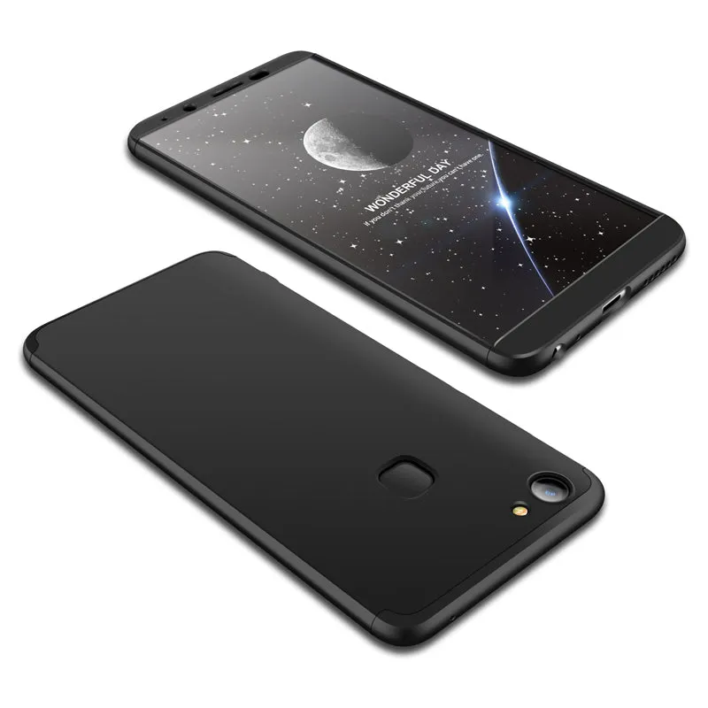For VIVO V7 plus/Y75S/Y79 3 in 1 360 Degree Non-slip Shockproof Full Protective Case gold