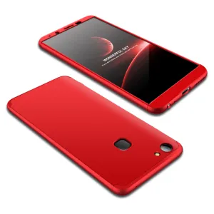 For VIVO V7 plus/Y75S/Y79 3 in 1 360 Degree Non-slip Shockproof Full Protective Case red