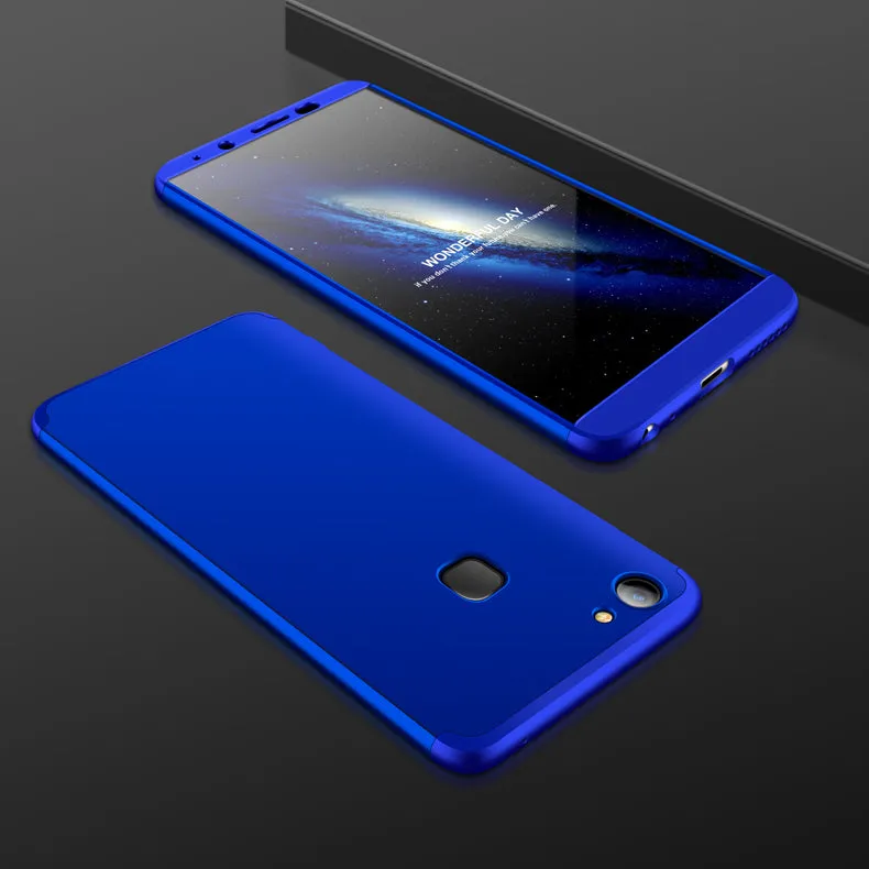 For VIVO V7 plus/Y75S/Y79 3 in 1 360 Degree Non-slip Shockproof Full Protective Case red