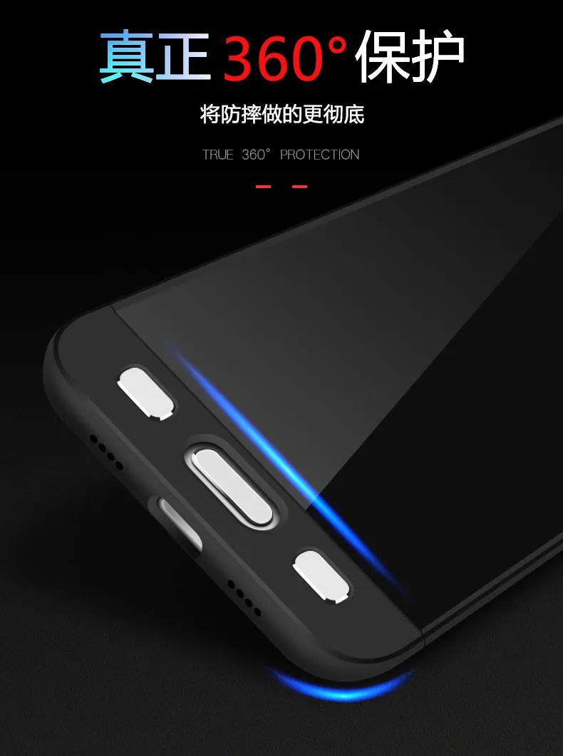For XIAOMI MI 5 Slim 3 in 1 Hybrid Hard Case Full Body 360 Degree Protection Back Cover  Red black red