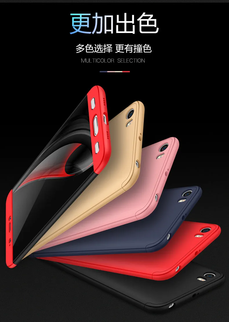 For XIAOMI MI 5 Slim 3 in 1 Hybrid Hard Case Full Body 360 Degree Protection Back Cover  Red black red