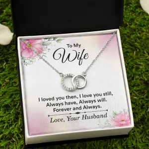 Forever and Always-Perfect Pair Circle Necklace for Wife