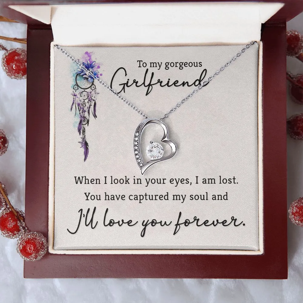 Forever Love Necklace, for Girlfriend, Wife, Soulmate, Custom Message Card