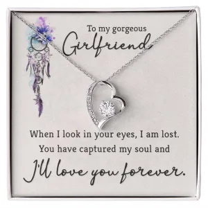 Forever Love Necklace, for Girlfriend, Wife, Soulmate, Custom Message Card