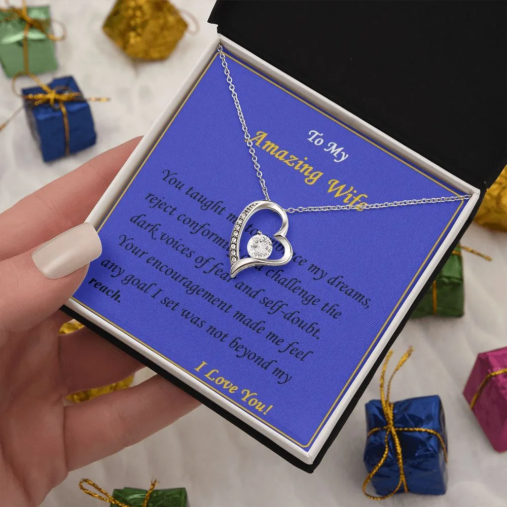 Forever Love Necklace, For Her, Custom Message Card