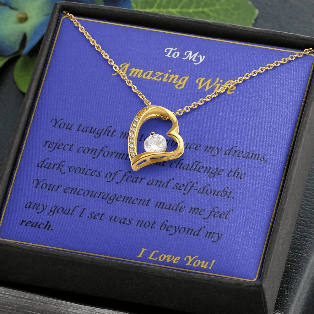 Forever Love Necklace, For Her, Custom Message Card