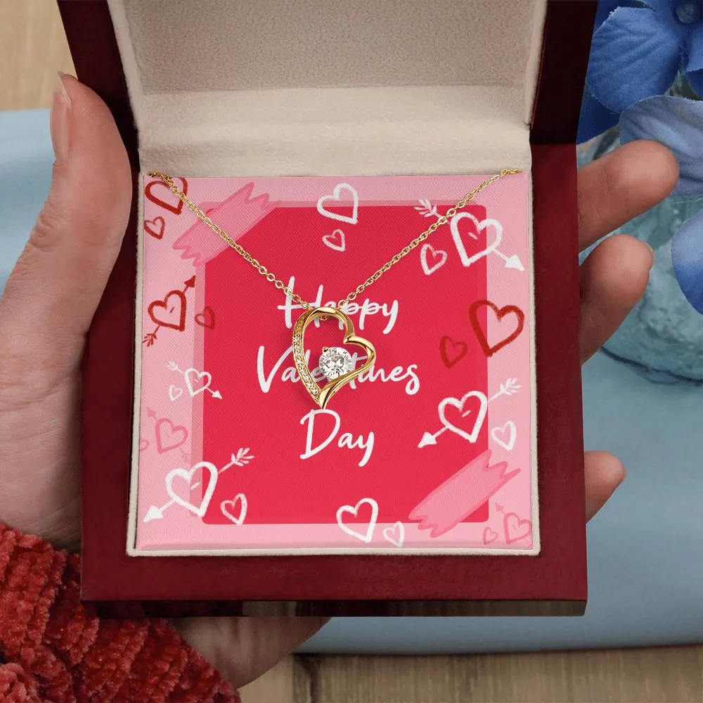 Forever Love Necklace  Valentines Day Edition (With Message Card)