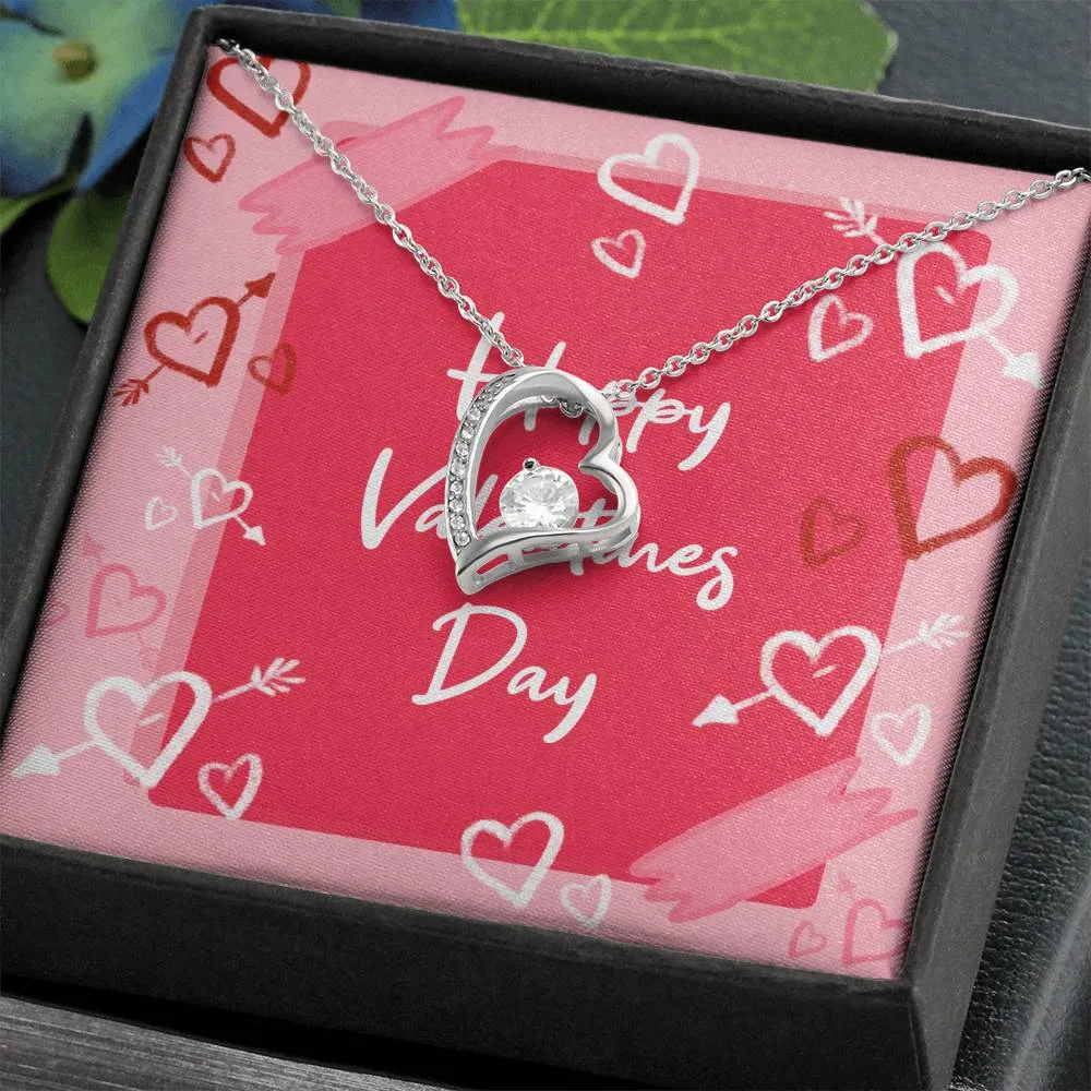 Forever Love Necklace  Valentines Day Edition (With Message Card)
