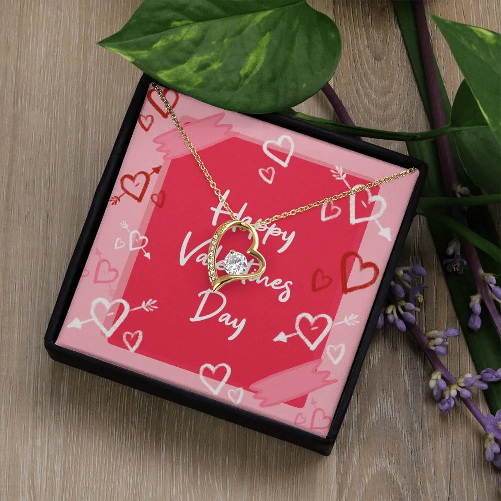 Forever Love Necklace  Valentines Day Edition (With Message Card)