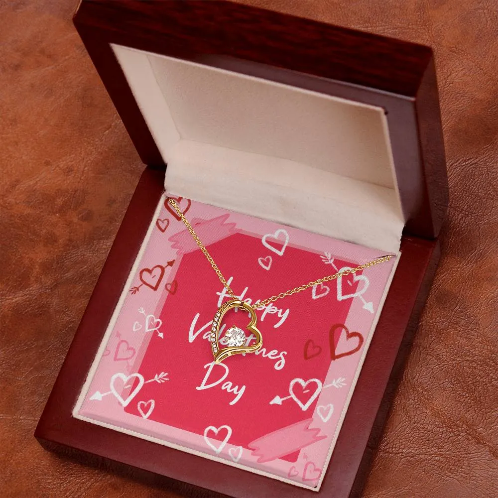 Forever Love Necklace  Valentines Day Edition (With Message Card)
