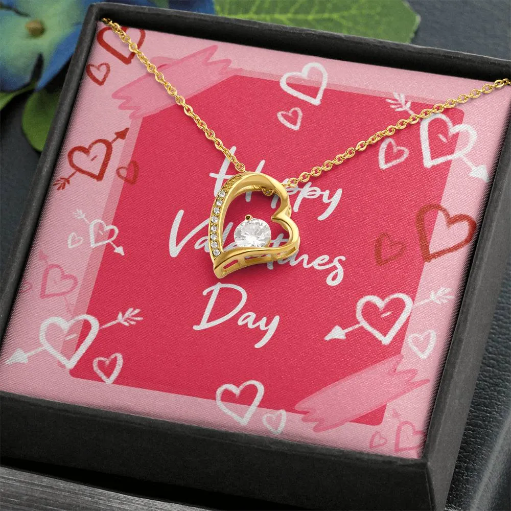 Forever Love Necklace  Valentines Day Edition (With Message Card)