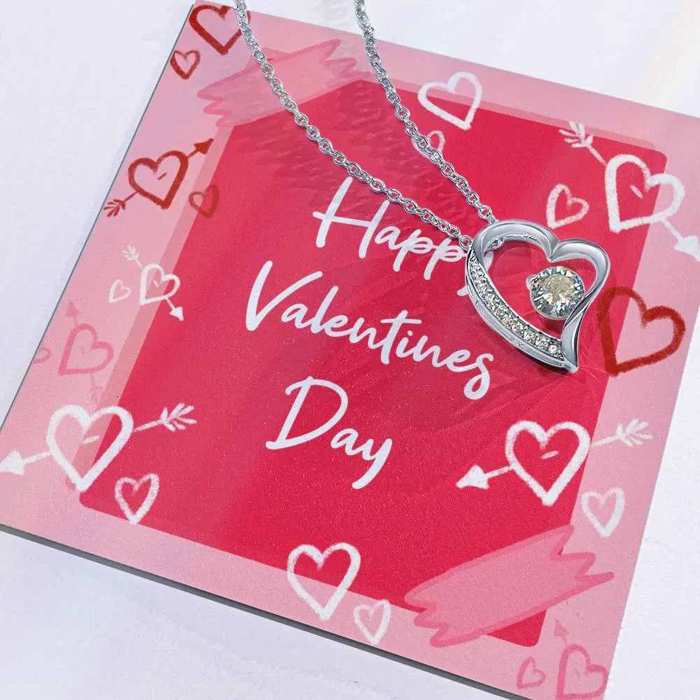 Forever Love Necklace  Valentines Day Edition (With Message Card)