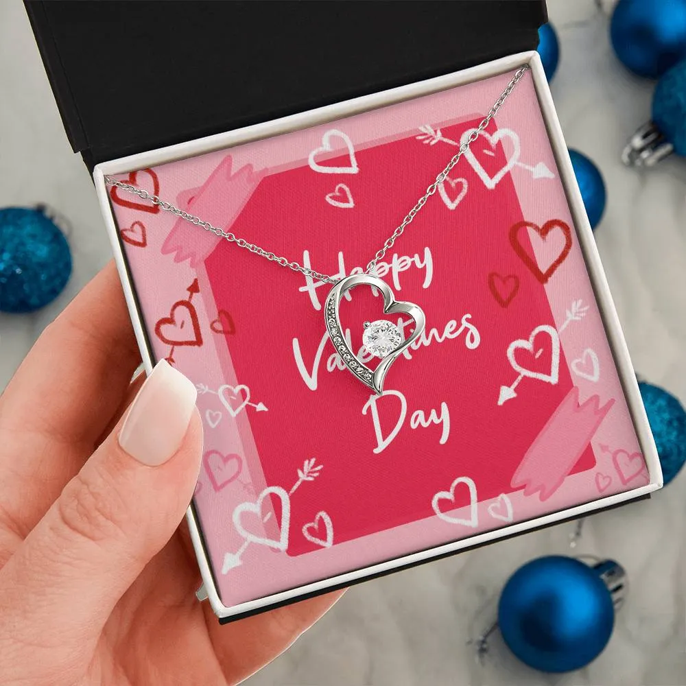 Forever Love Necklace  Valentines Day Edition (With Message Card)