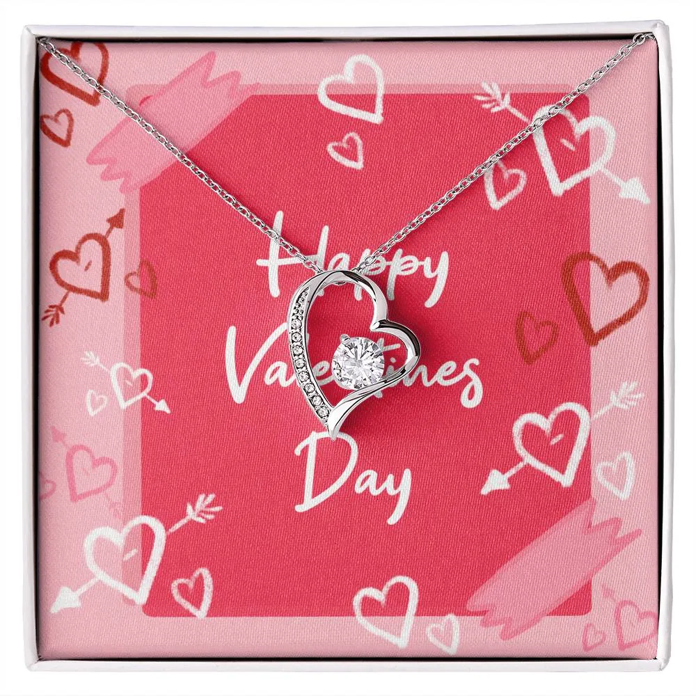 Forever Love Necklace  Valentines Day Edition (With Message Card)