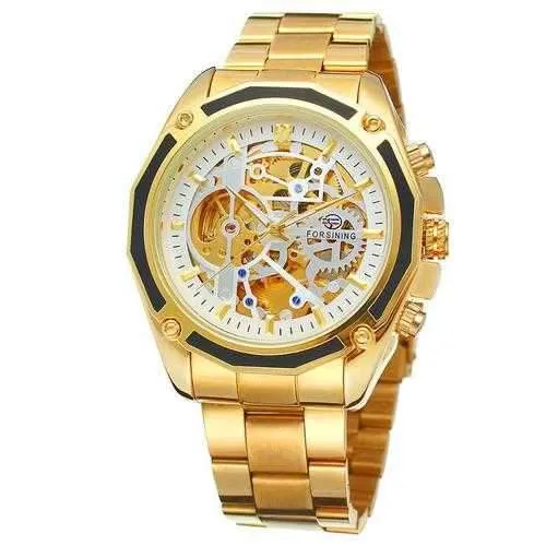 FORSINING F1030 Automatic Mechanical Watch Luxury Stainless Steel Strap Men Wrist Watch