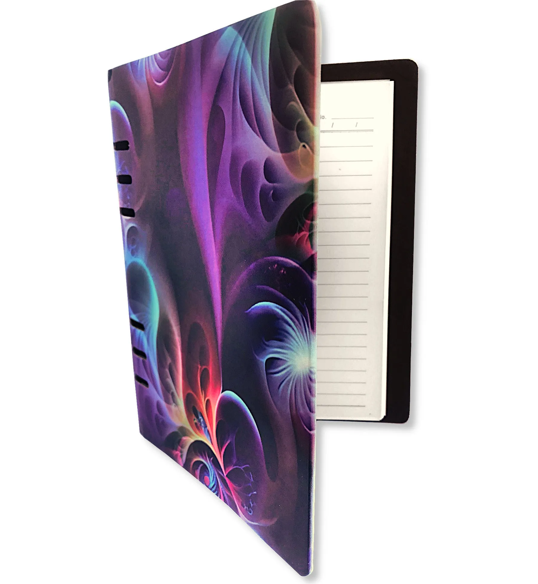 Fractal Art Binder Notebook with Psychedelic Swirling Colors, A5 Dream Journal