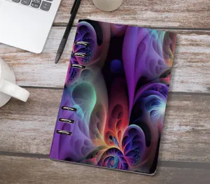 Fractal Art Binder Notebook with Psychedelic Swirling Colors, A5 Dream Journal
