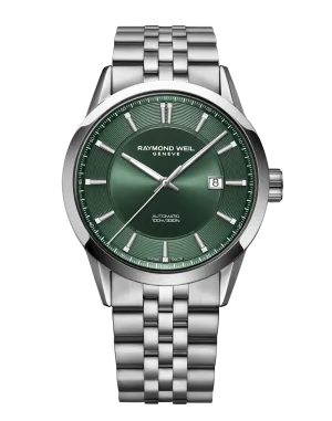 Freelancer Men's Automatic Green Dial Stainless Steel Bracelet Watch