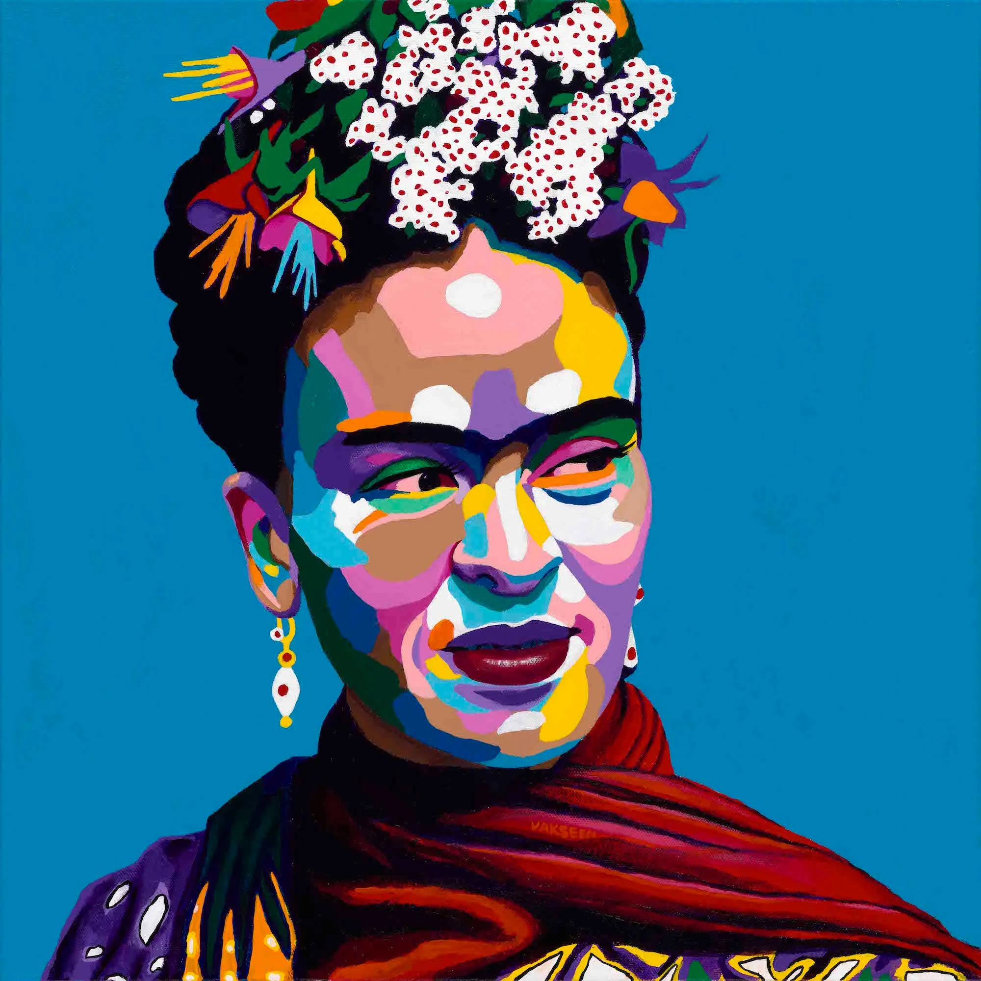 Frida - Frida Kahlo portrait art - Limited Edition Giclee Art Print & Wall Decor - Vakseen Art