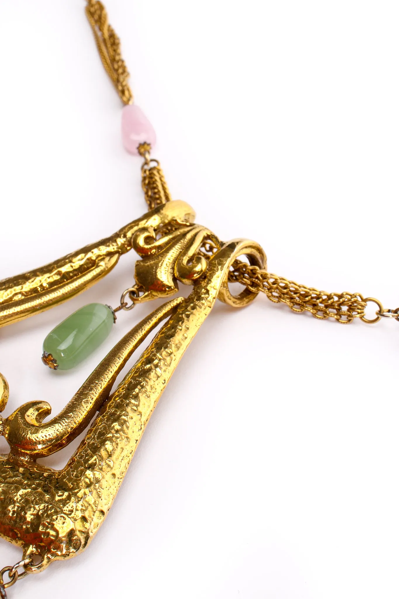 Fringe Plate Amulet Necklace