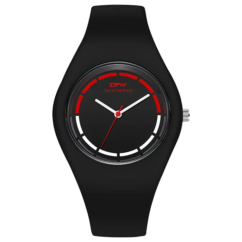 Full Size 40mm Ladies Watch Silicone Strap Skin Friendly Minimalist Quartz Watch
