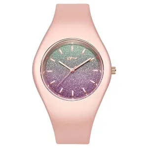 Full Size 40mm Ladies Watch Silicone Strap Skin Friendly Minimalist Quartz Watch