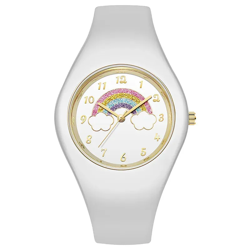 Full Size 40mm Ladies Watch Silicone Strap Skin Friendly Minimalist Quartz Watch