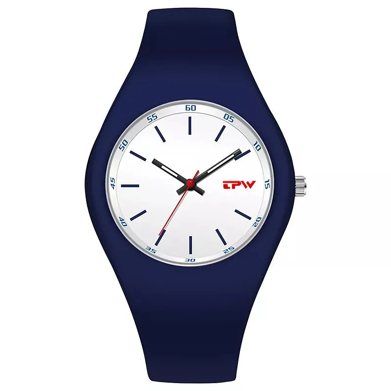 Full Size 40mm Ladies Watch Silicone Strap Skin Friendly Minimalist Quartz Watch