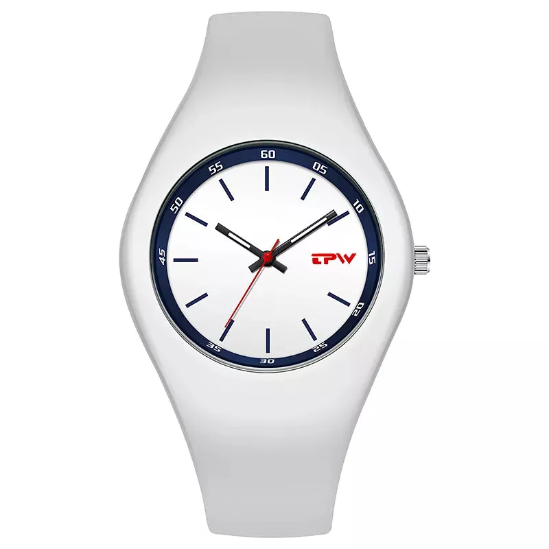 Full Size 40mm Ladies Watch Silicone Strap Skin Friendly Minimalist Quartz Watch