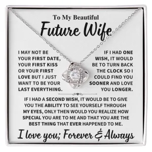 Future Wife Gift, "Forever & Always", Knot Necklace