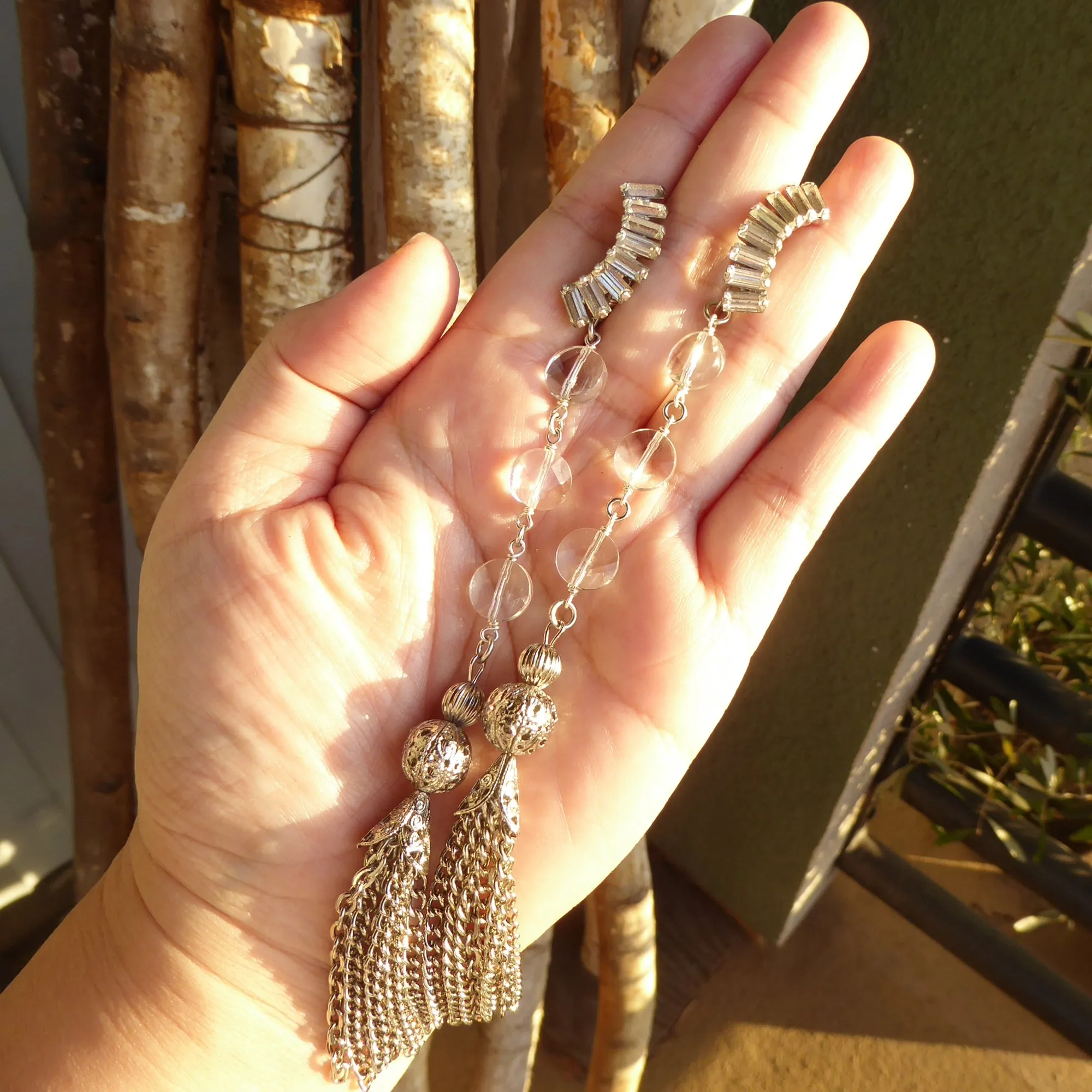 Futurist tassel earrings