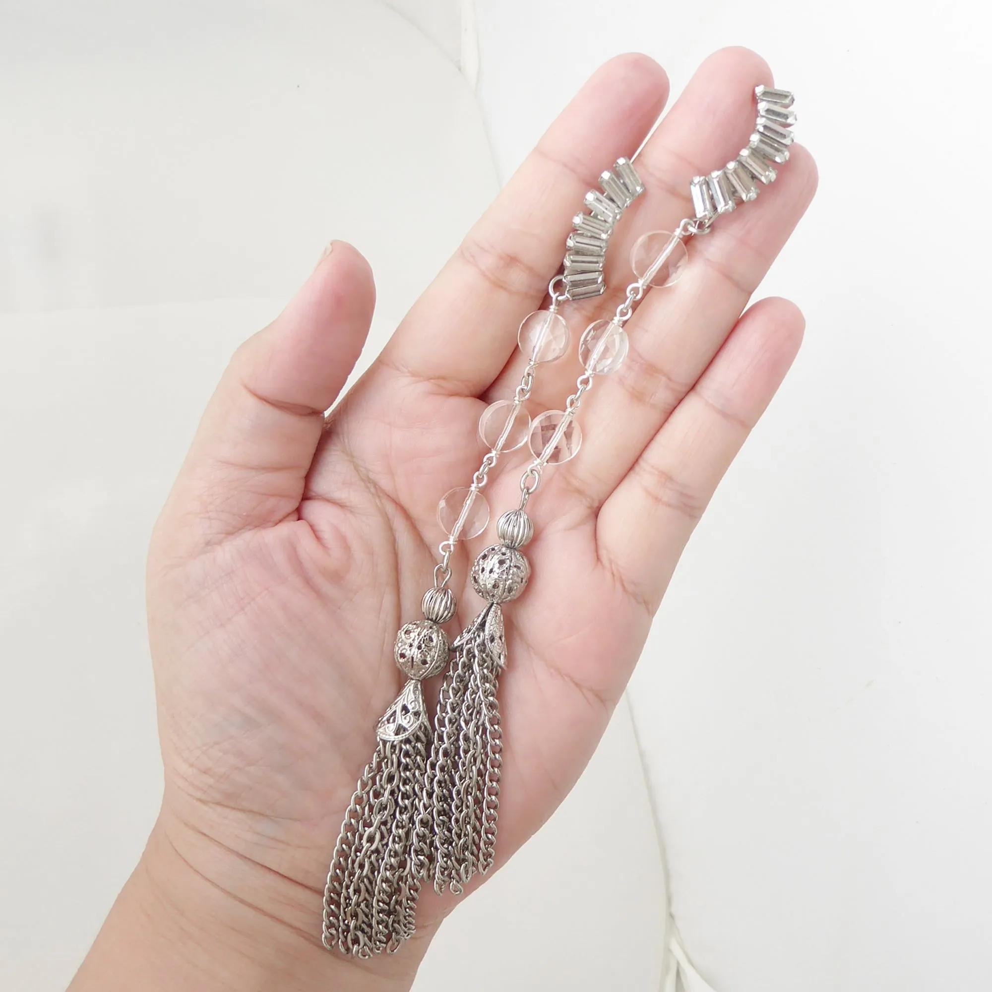 Futurist tassel earrings