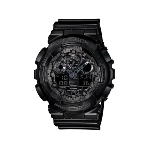 G-Shock GA100CF-1A Black Military Camo Dial Analog Digital Watch
