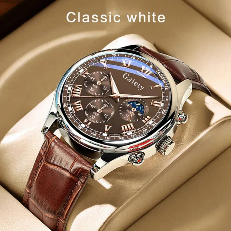GAIETY High Quality Men's Luxury Belt Fashion Quartz Watch