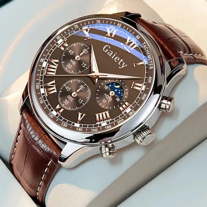 GAIETY High Quality Men's Luxury Belt Fashion Quartz Watch