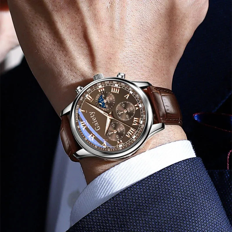 GAIETY High Quality Men's Luxury Belt Fashion Quartz Watch