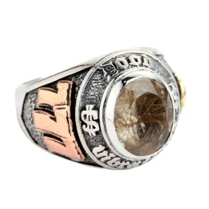 Gamble Slot Machine Lucky Number 777 Sterling Silver Biker Ring