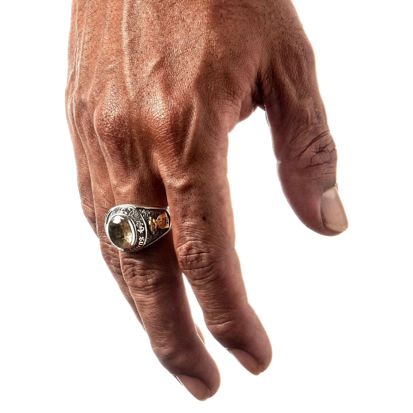Gamble Slot Machine Lucky Number 777 Sterling Silver Biker Ring