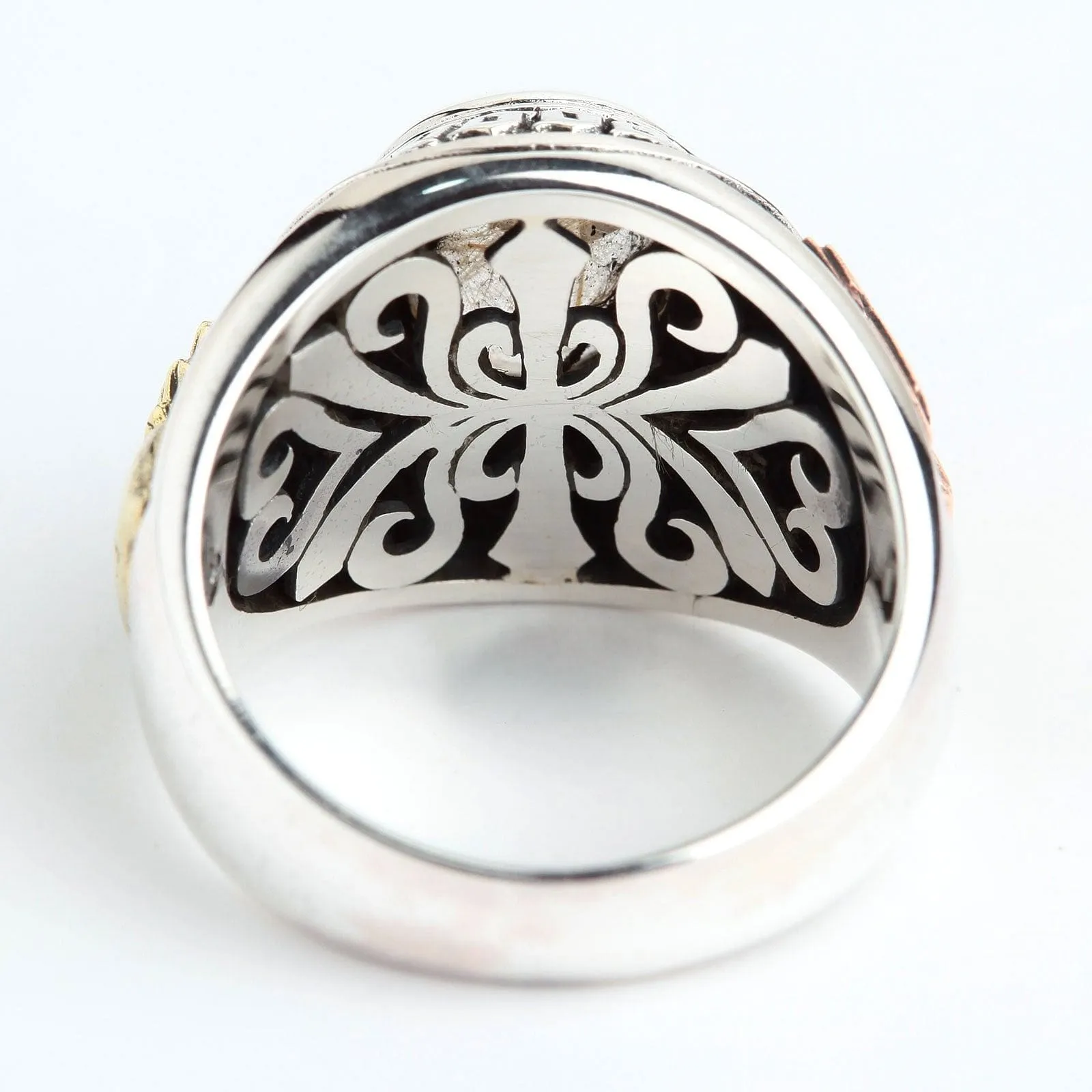 Gamble Slot Machine Lucky Number 777 Sterling Silver Biker Ring