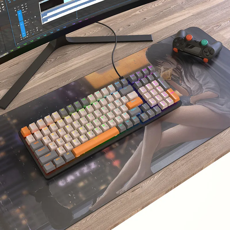 Gaming Mechanical Keyboard - Russian Keyboard Retro Keycap