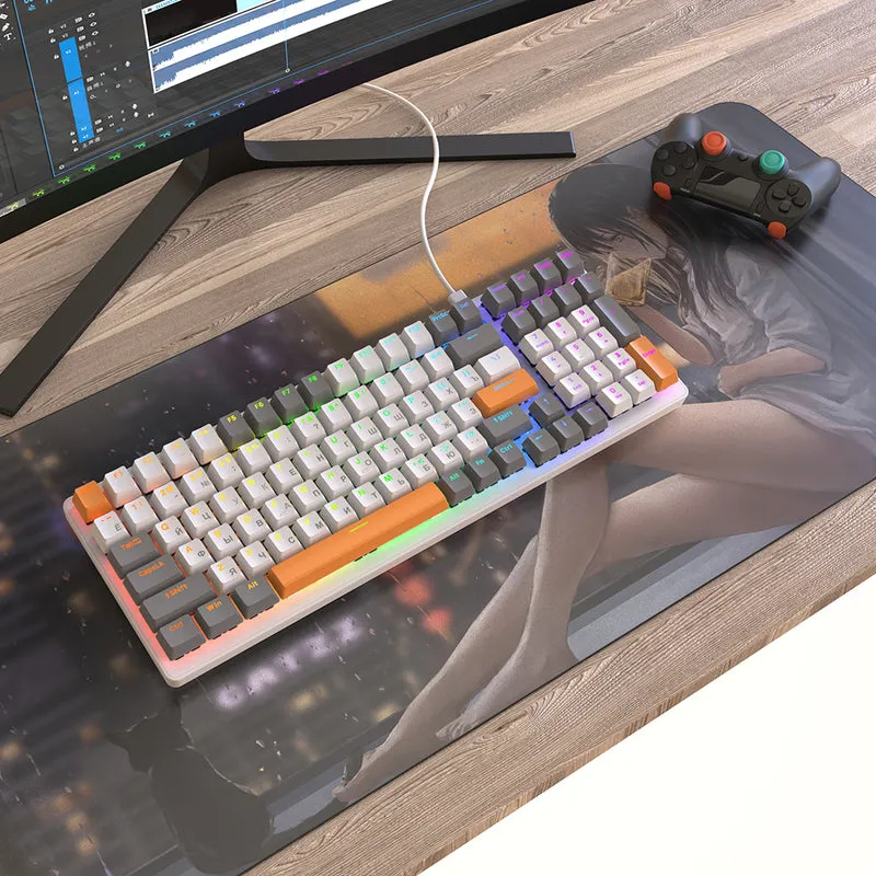 Gaming Mechanical Keyboard - Russian Keyboard Retro Keycap