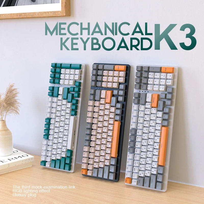 Gaming Mechanical Keyboard - Russian Keyboard Retro Keycap