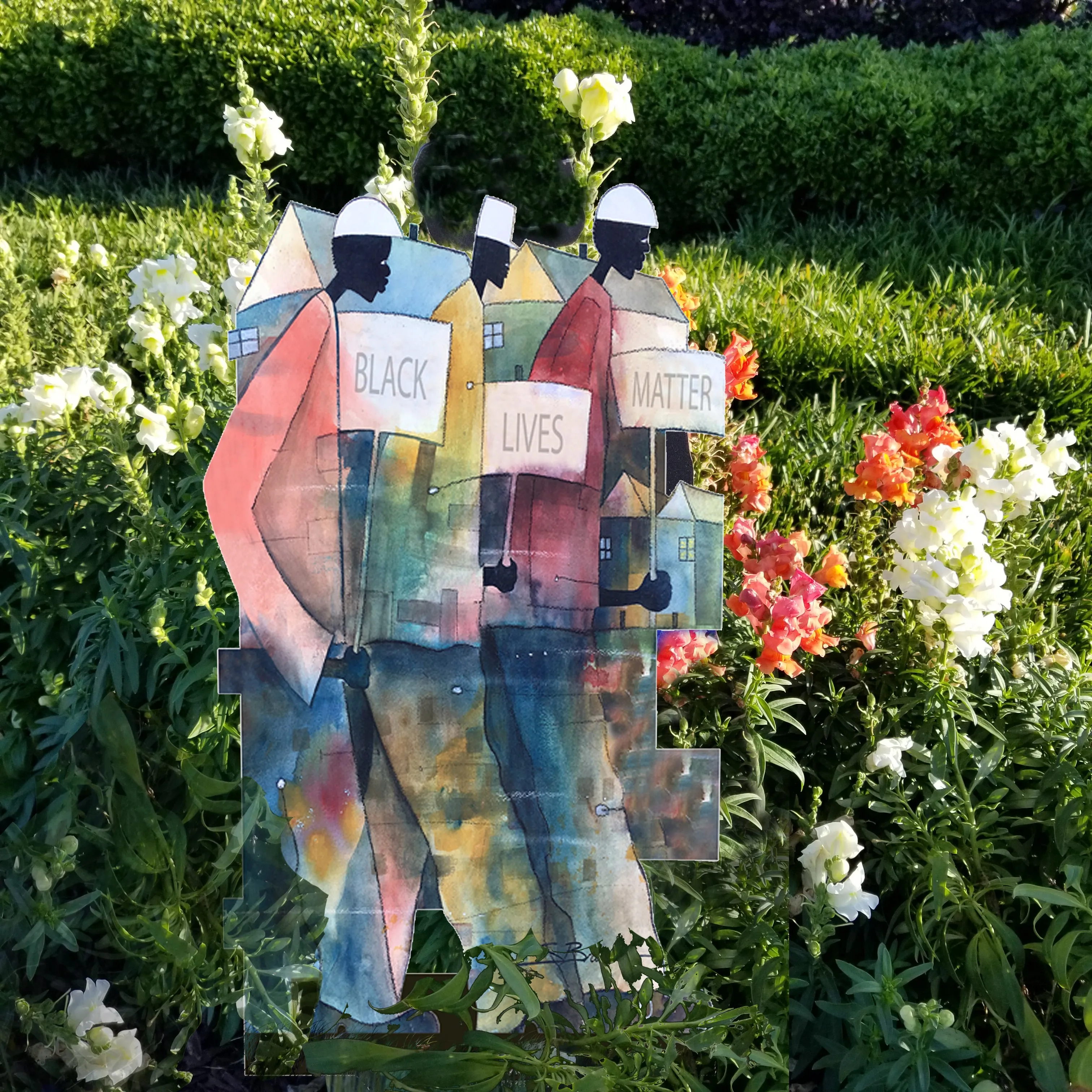 Garden Art - Black Lives Matter by Stacey Brown