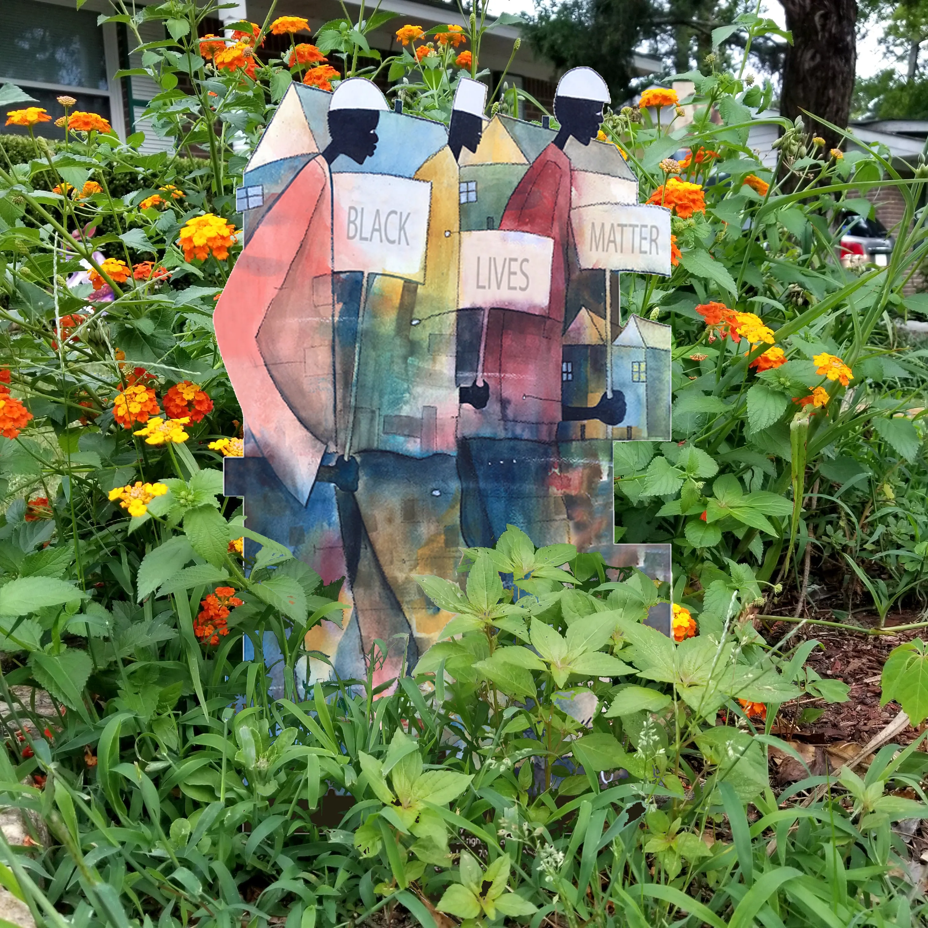 Garden Art - Black Lives Matter by Stacey Brown