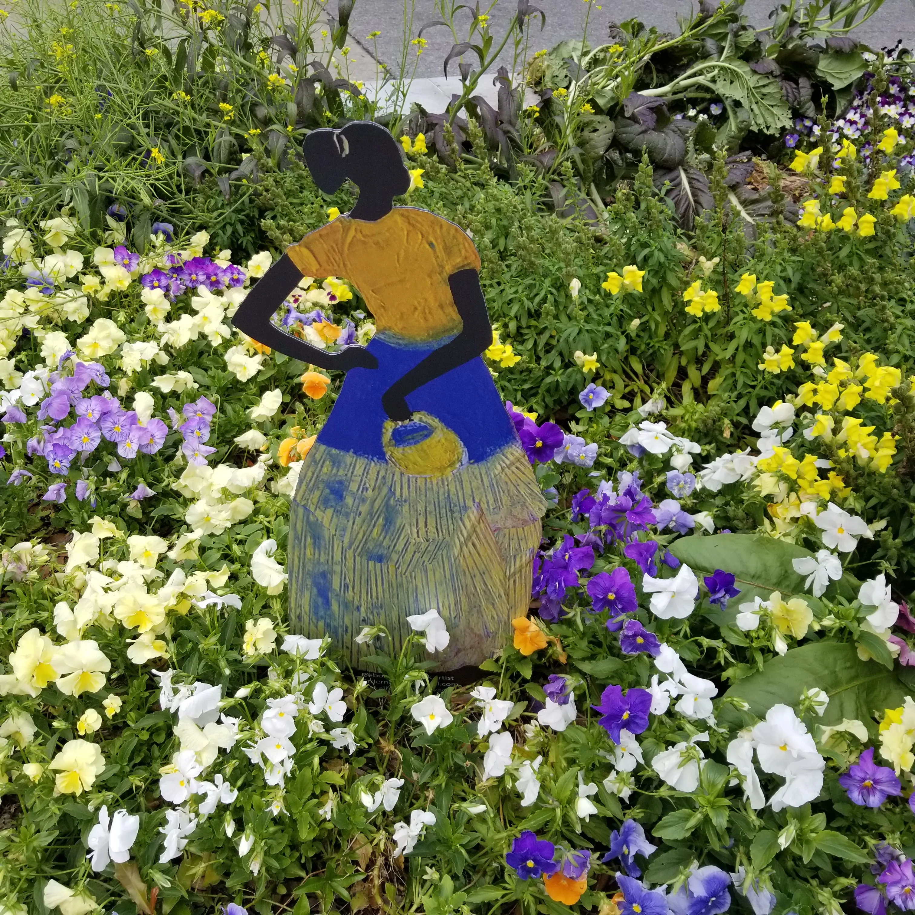 Garden Art (small) - Deborah Shedrick Yellow Basket