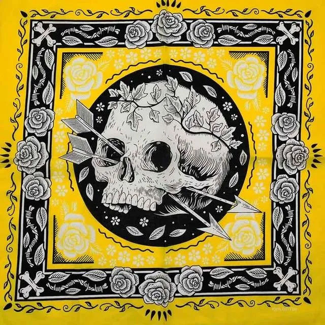 Gelb Bandana Totenkopf