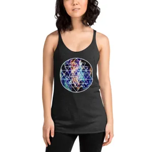 Geode Galaxy Sri Yantra Women's Racerback Tank
