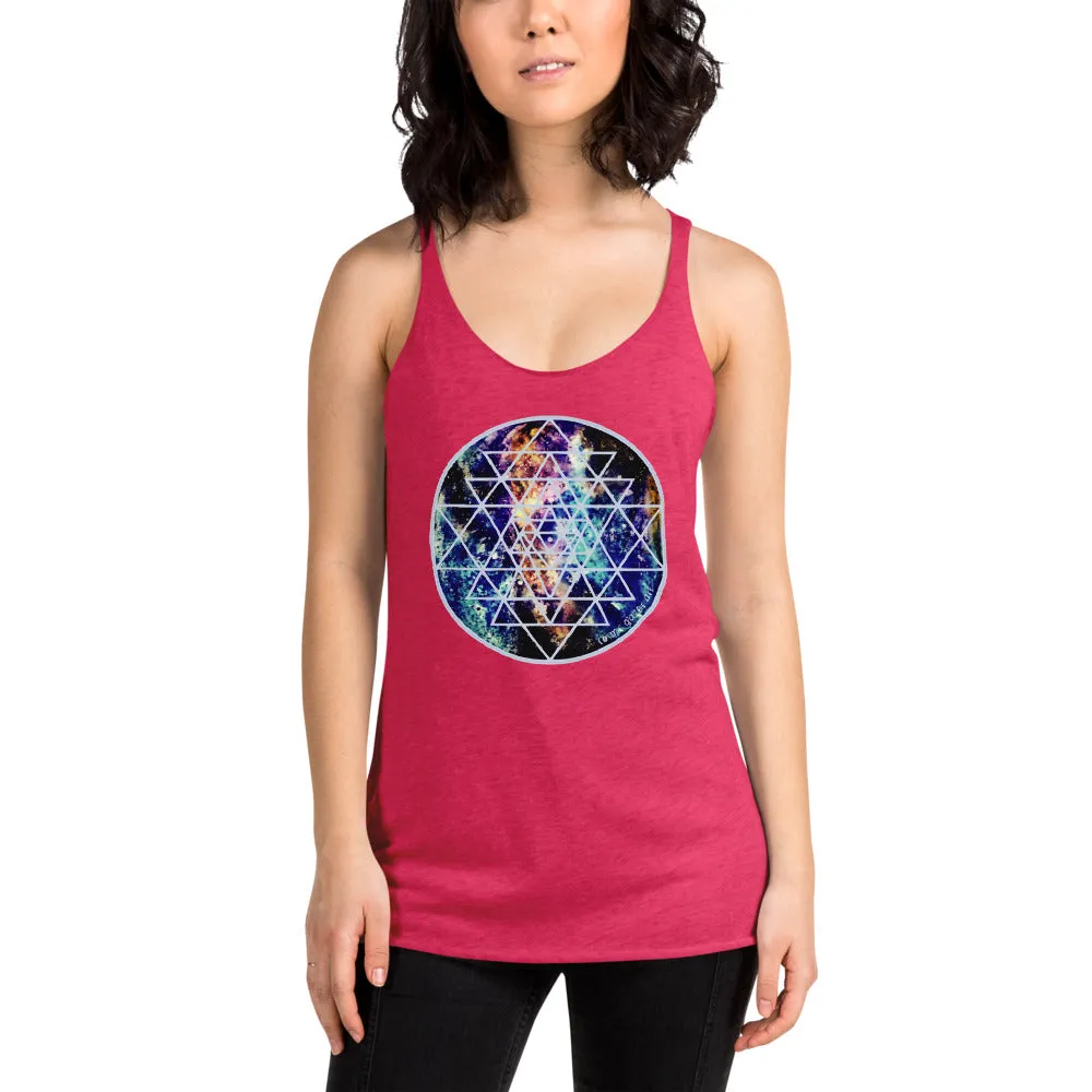 Geode Galaxy Sri Yantra Women's Racerback Tank